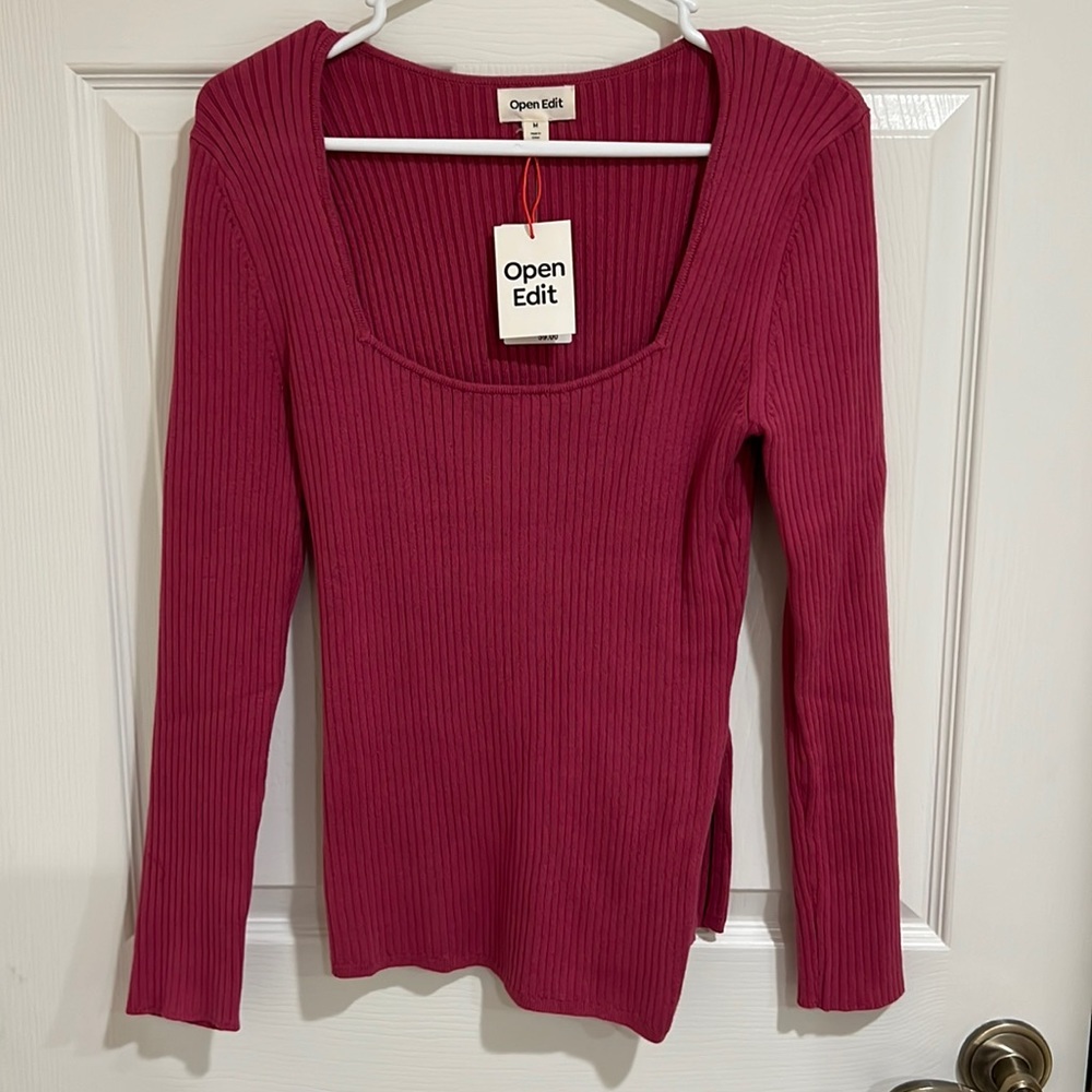 NWT OPEN EDIT ASYMMETRICAL SWEATER